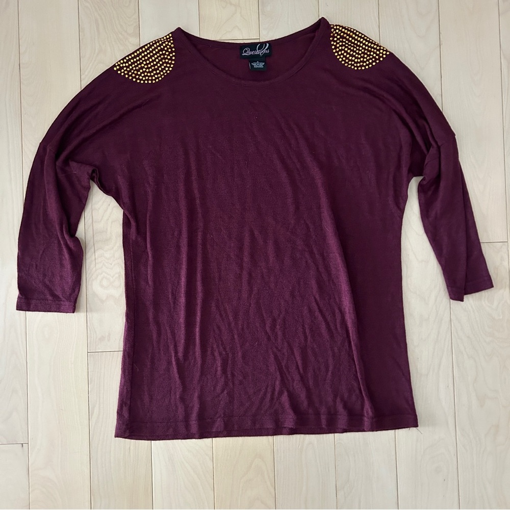 Burgundy Long Sleeve Shirt